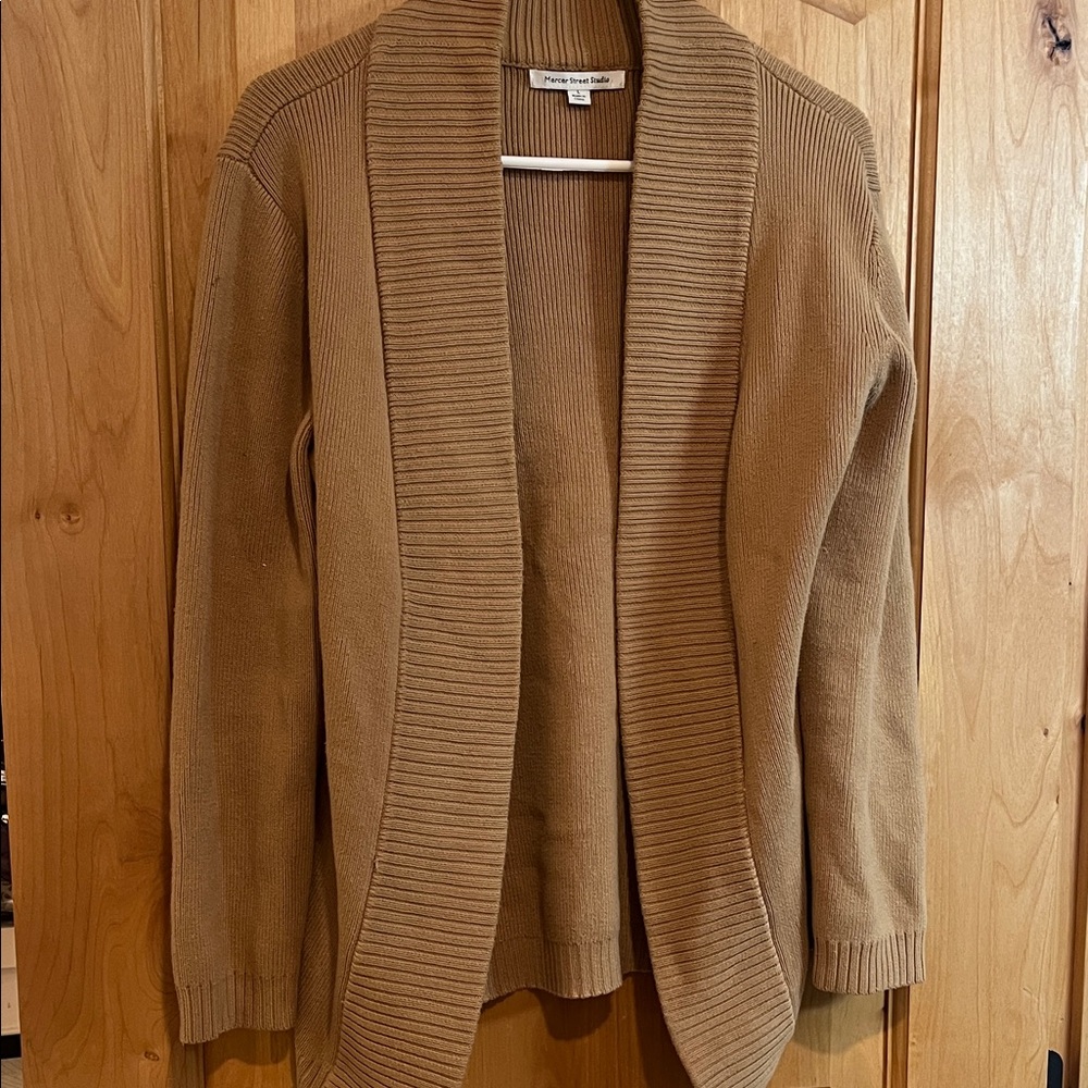 Mercer Street Studio Women's Tan Open Cardigan